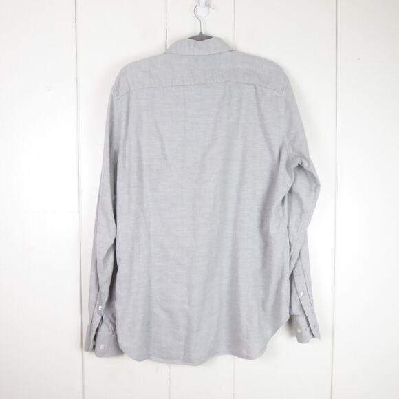 Bonobos Button Up Shirt Mens SZ L Long Tailored Fit dLight Gray Business Casual - Picture 8 of 9